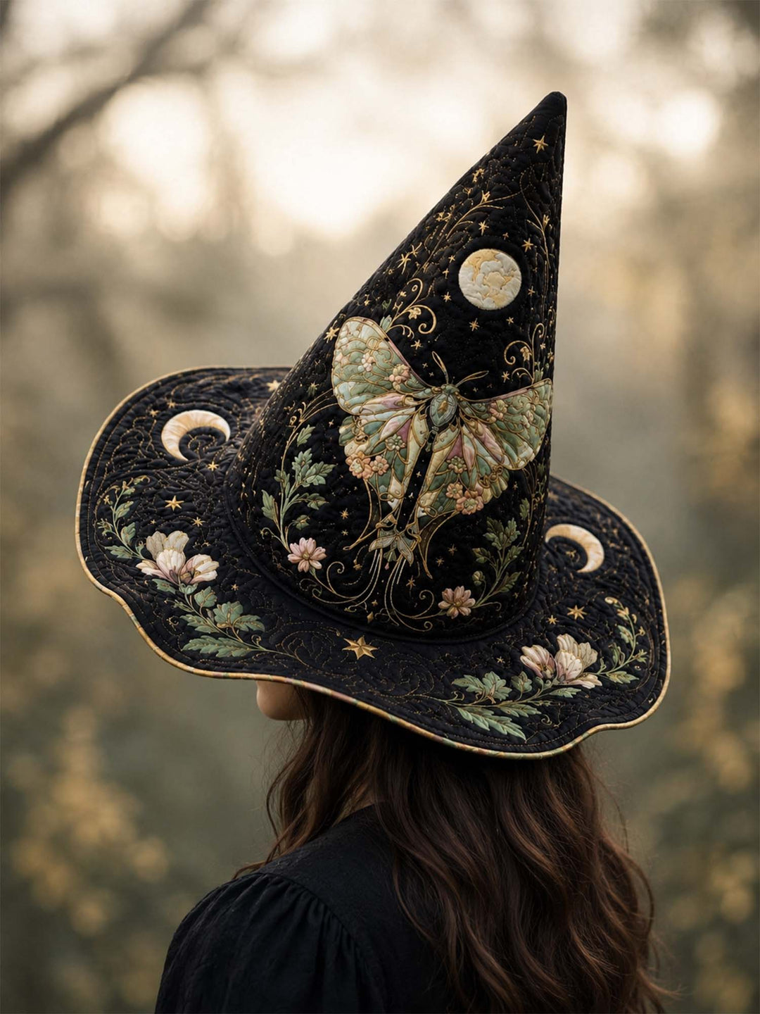 Moth Fairy Victorian Gothic | Quilted Witch Hat