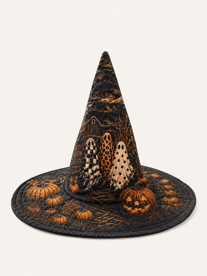Gothic Haunted Pumpkin | Quilted Witch Hat