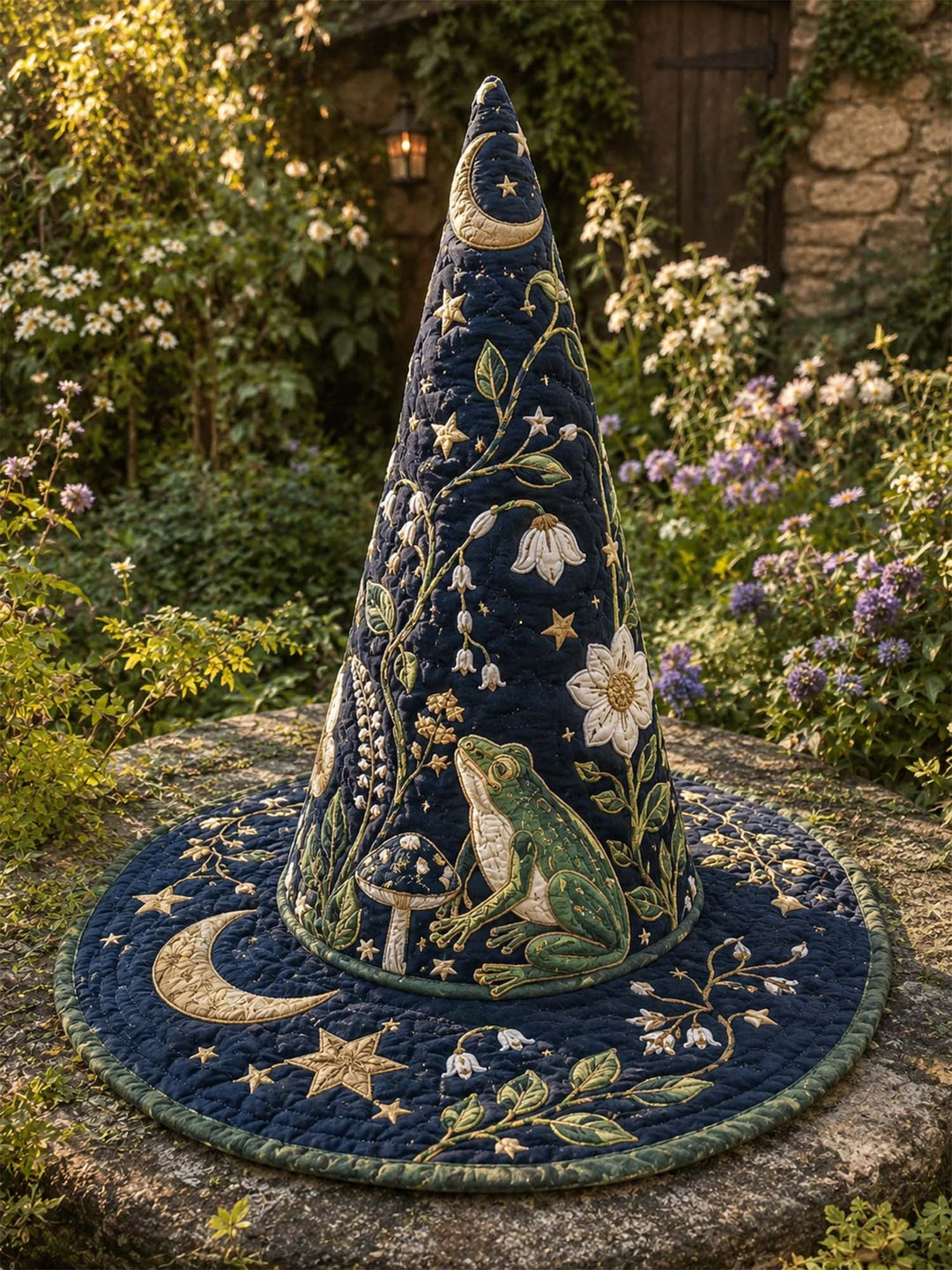 Enchanted Moon Garden | Quilted Witch Hat