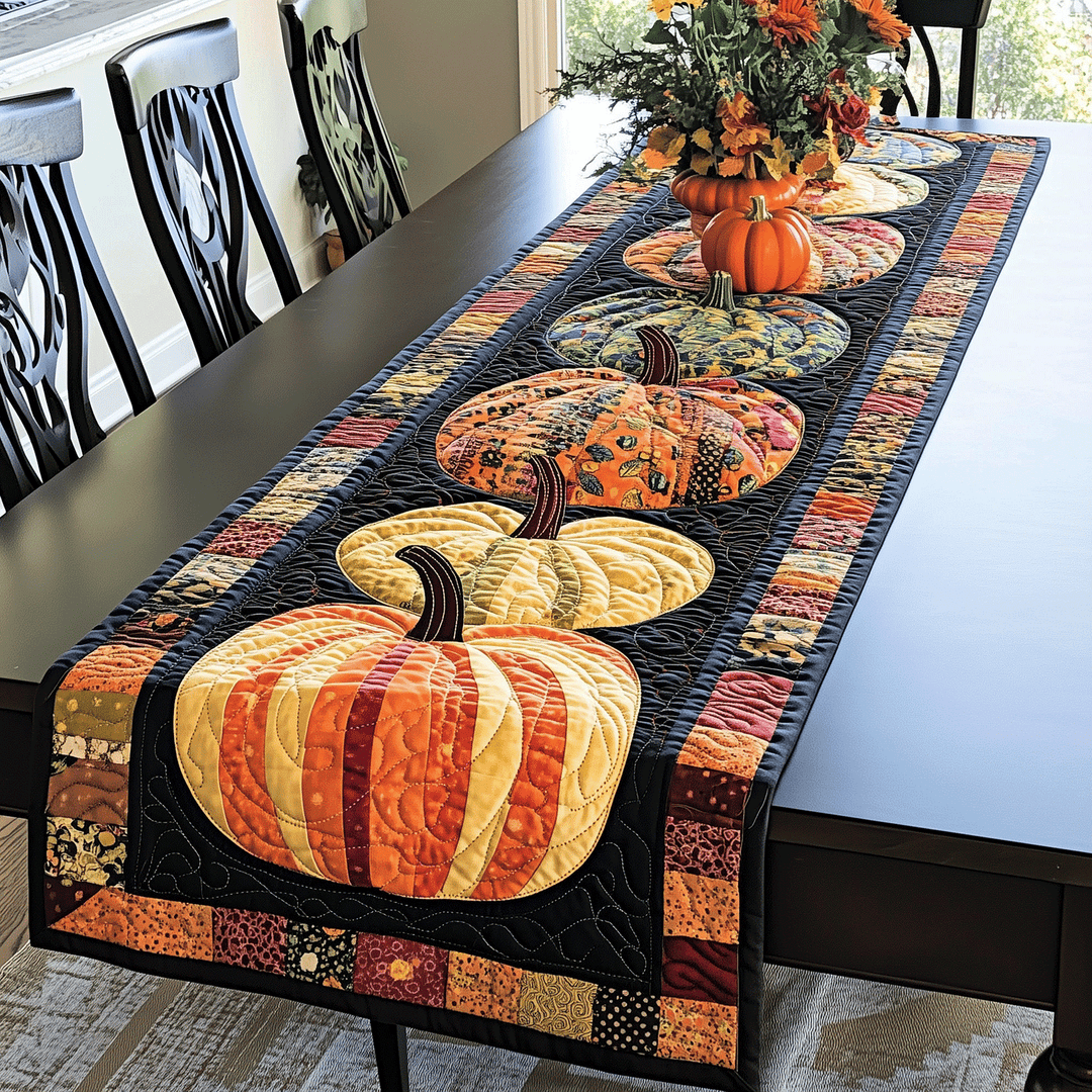 Pumpkin | Quilted Table Runner