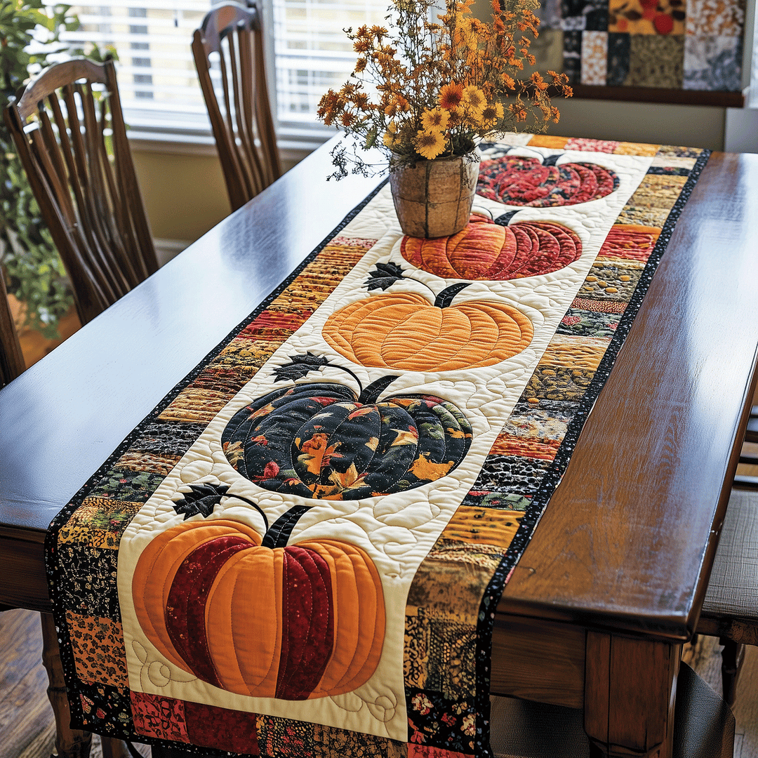 Pumpkin | Quilted Table Runner