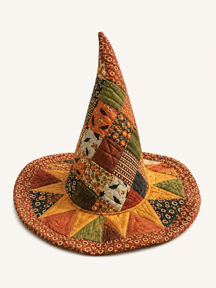 Vintage Harvest Pumpkin | Quilted Witch Hat