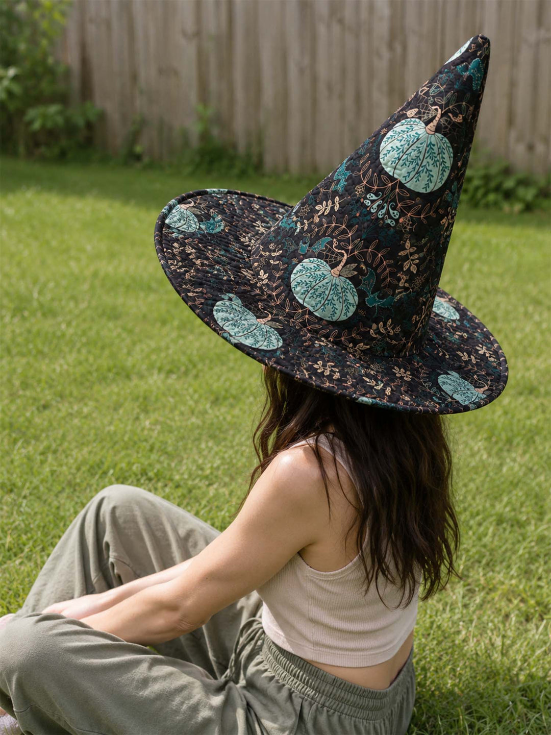 Mint Pumpkin | Quilted Witch Hat