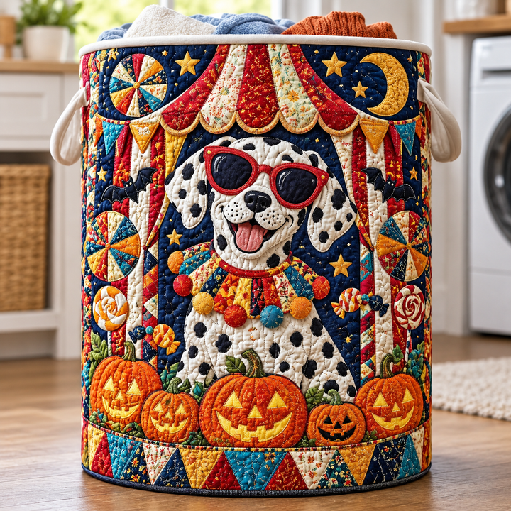 Dalmatian Carnival | Quilted Laundry Basket