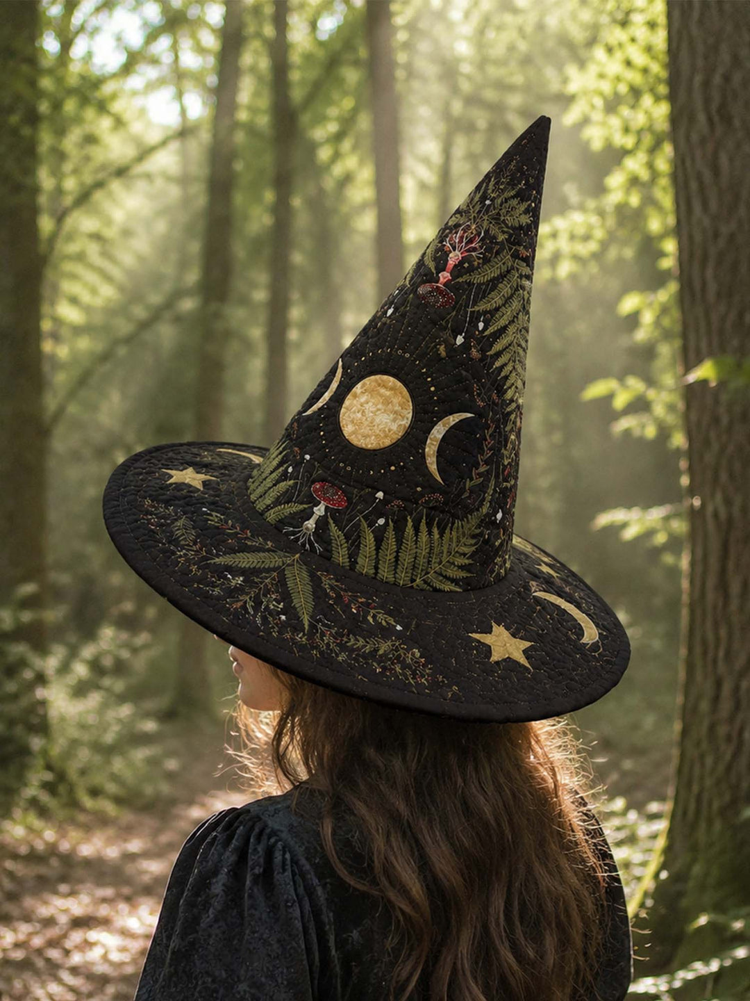 Dark Forest Mushroom Witchcore | Quilted Witch Hat