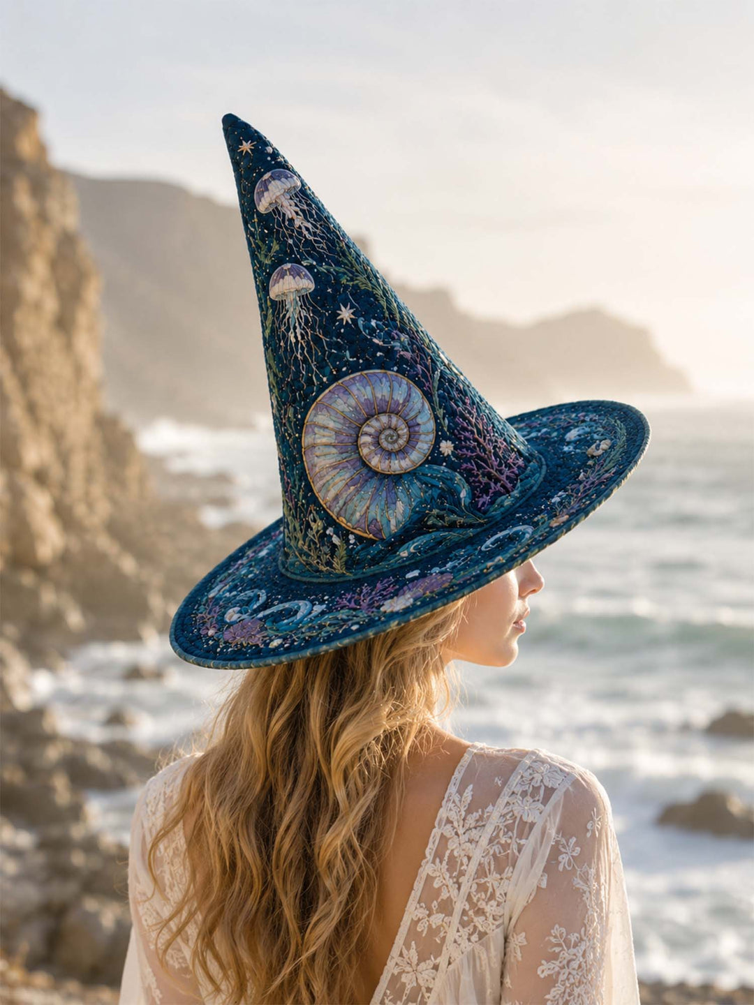 Deep Sea Mermaid Coastal Gothic | Quilted Witch Hat