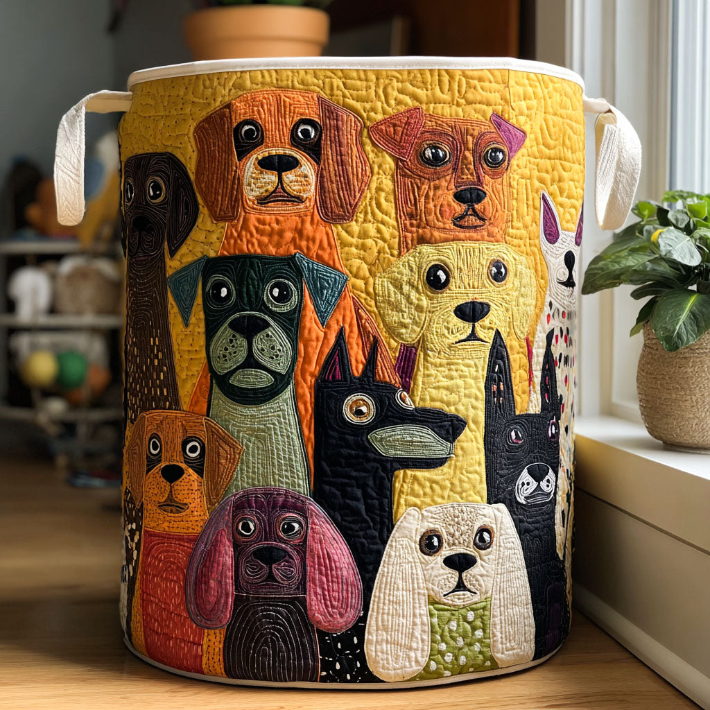 Milo Barkside Magic | Quilted Laundry Basket
