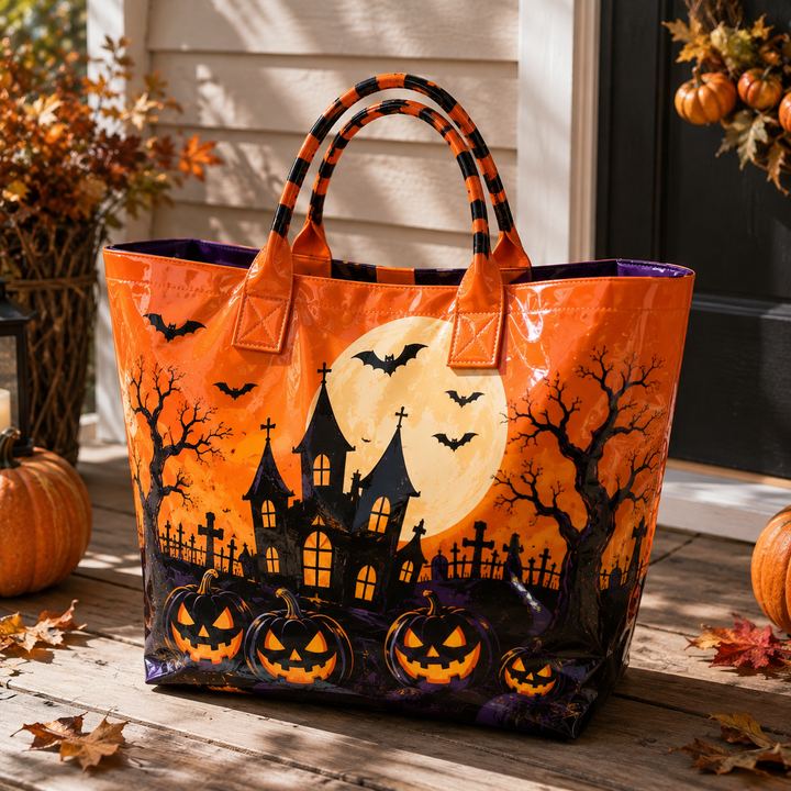 Spooky Castle Jack-o’-Lantern | PVC Tote Bag