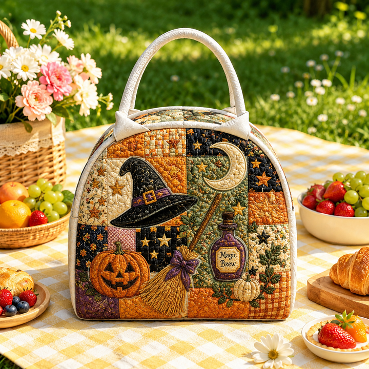 Witch Hat Magic Brew | Quilted Lunch Bag