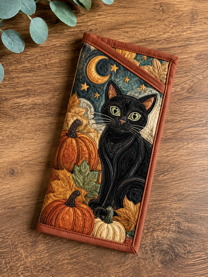 Black Cat Moon | Quilted Eyeglass Case