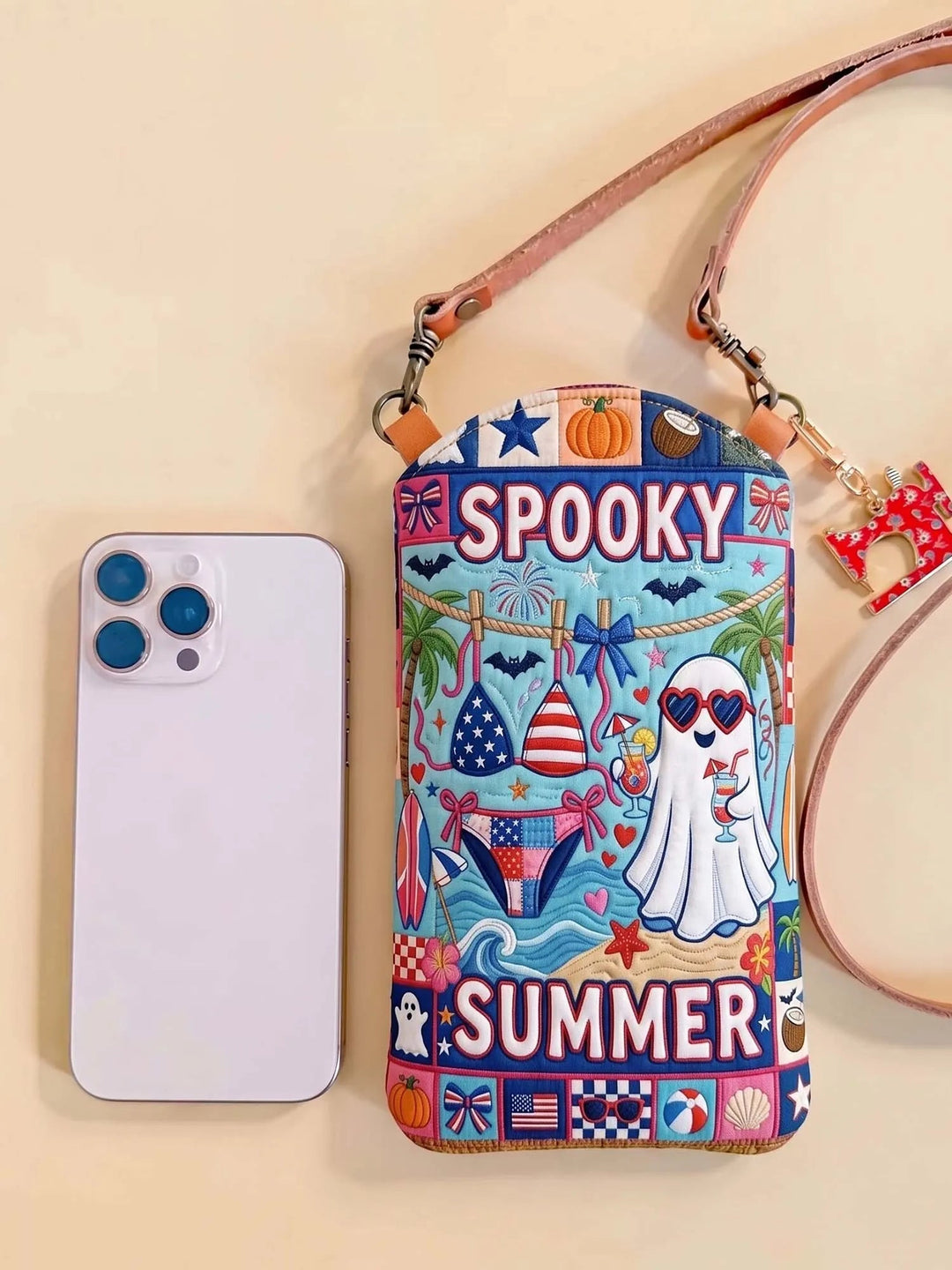 Spooky Summer | Quilted Phone Crossbody Bag