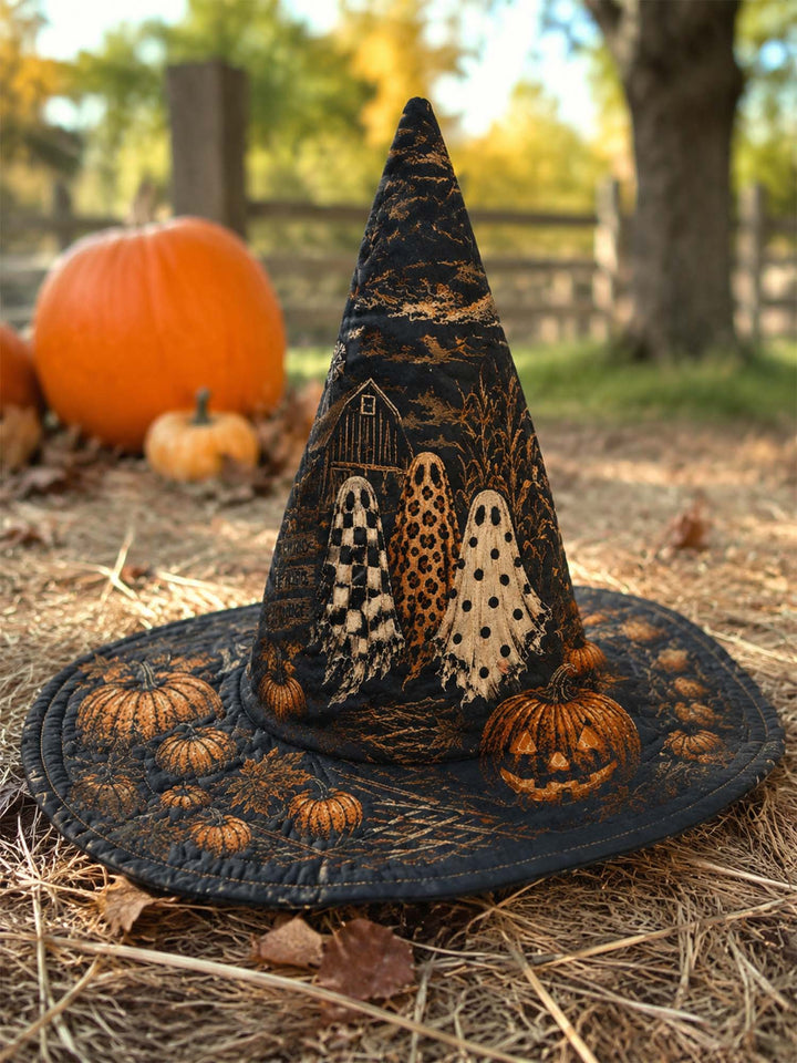 Gothic Haunted Pumpkin | Quilted Witch Hat