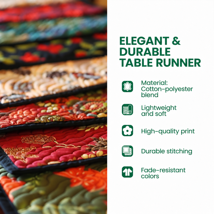 Autumn Cozy Path | Quilted Table Runner