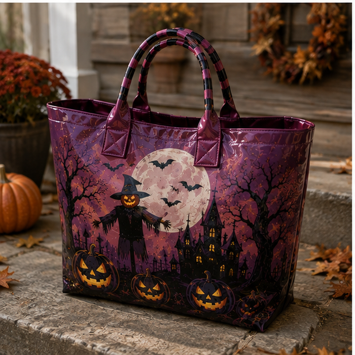 Scarecrow Pumpkin Haunted House | PVC Tote Bag