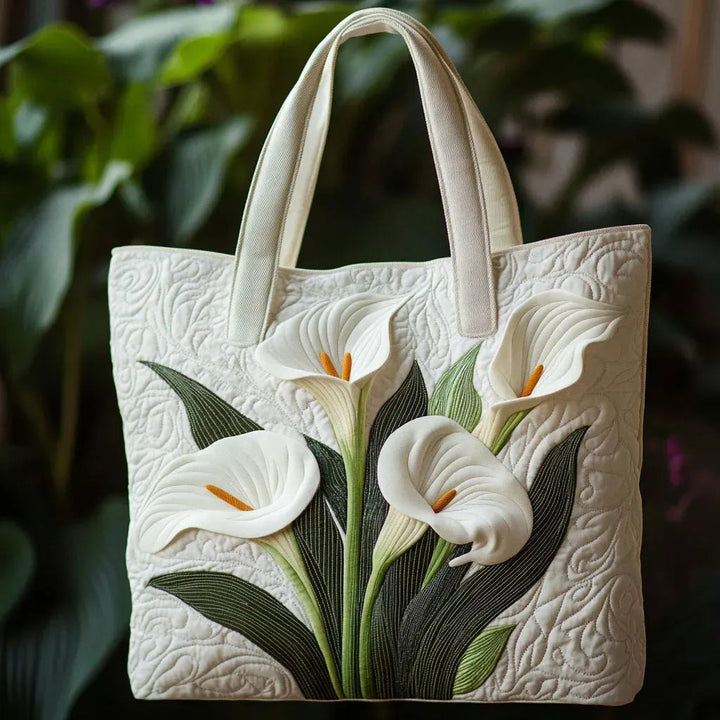 Handcrafted Bag | White Lilies