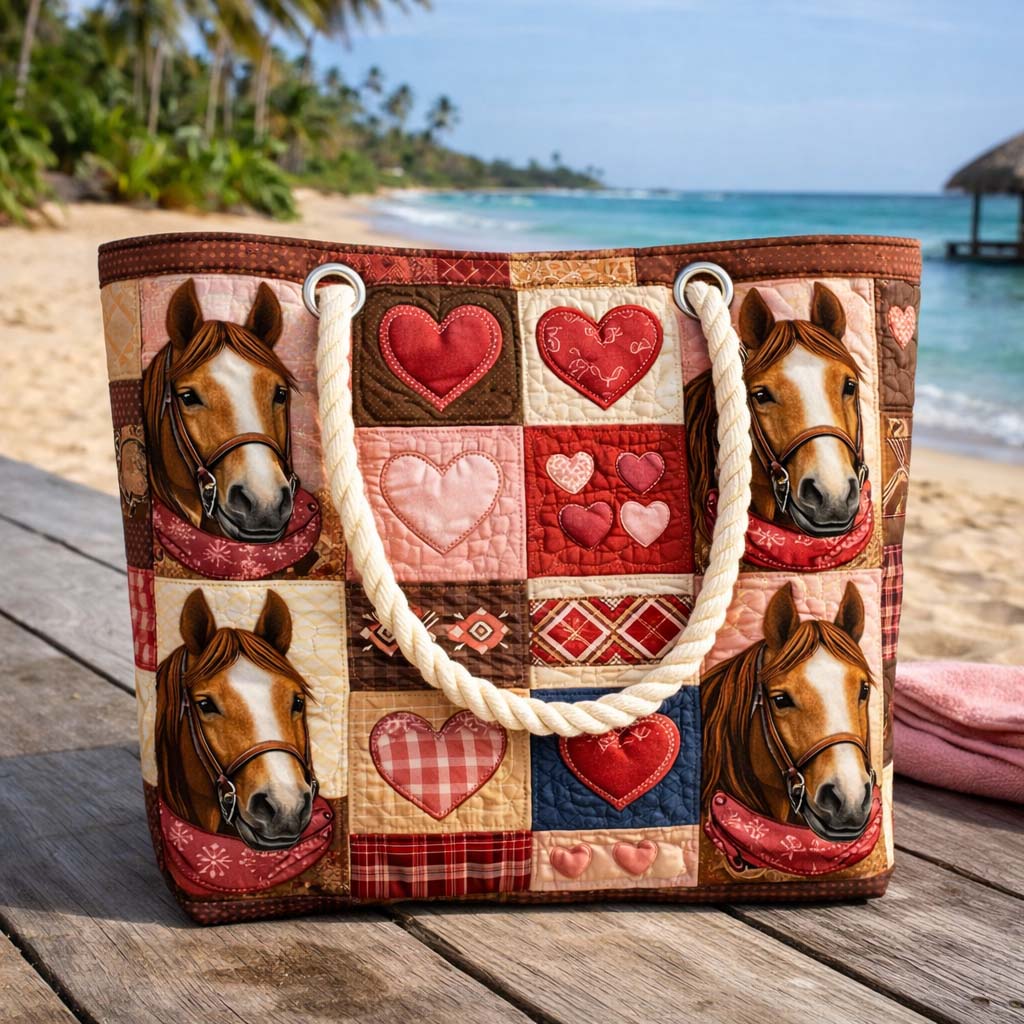 Prairie Runner Quilted Beach Tote Bag