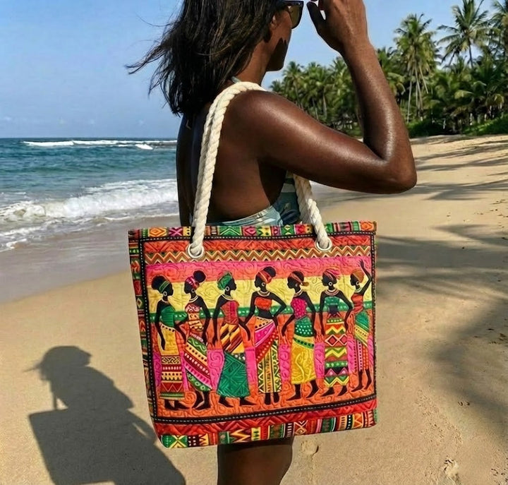 Melanin Queens Quilted Beach Tote Bag