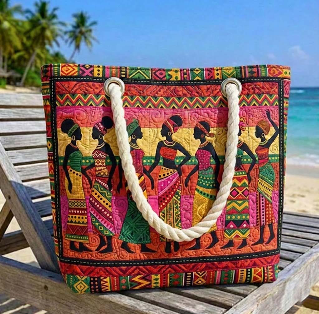 Melanin Queens Quilted Beach Tote Bag