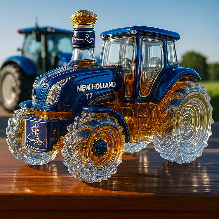 New Holland T7 Tractor Whiskey Decanter