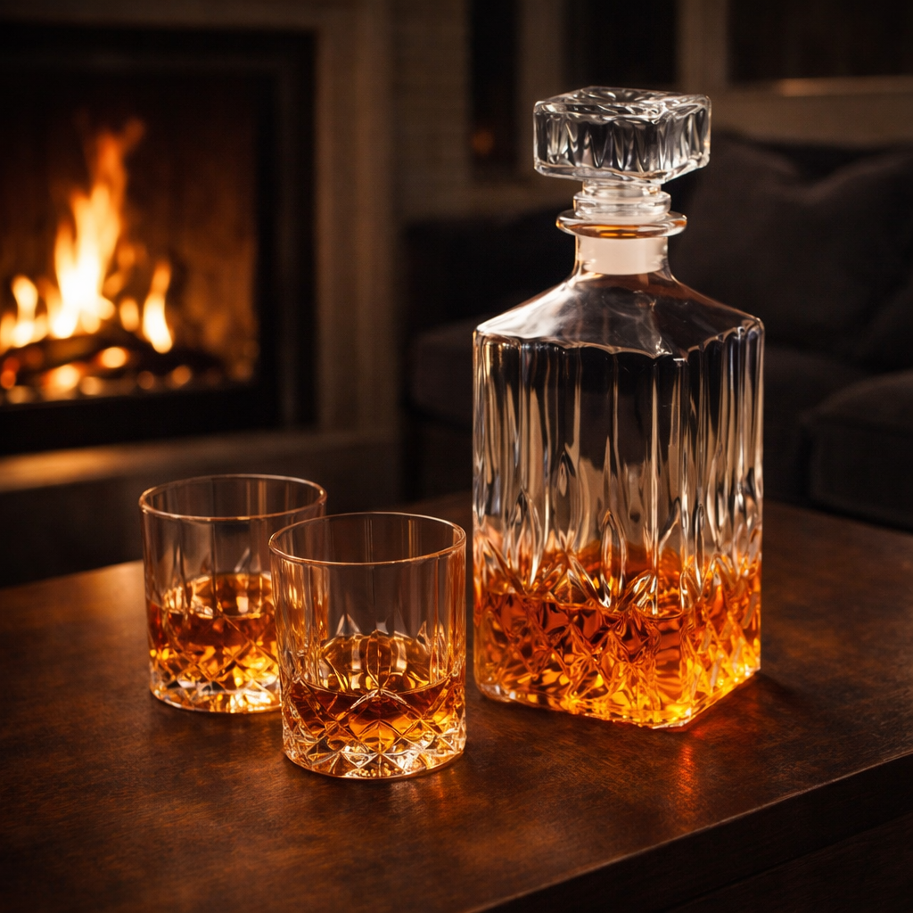 Bottle & Glasses Set | Whiskey Barware