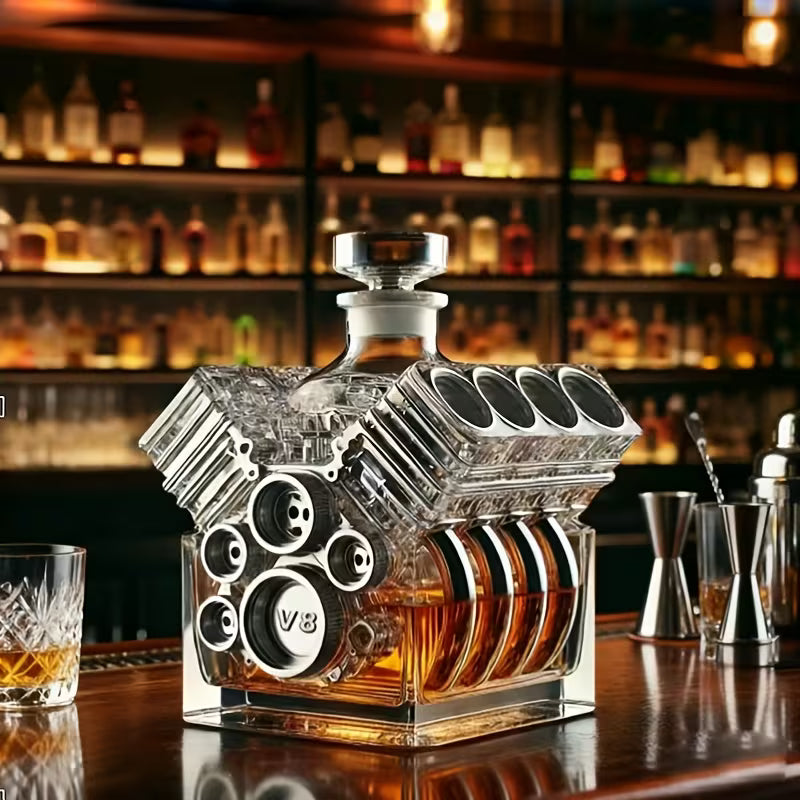 V8 Engine Whiskey Decanter