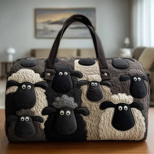Sheep in the Meadow | Quilted Weekender Travel Bag