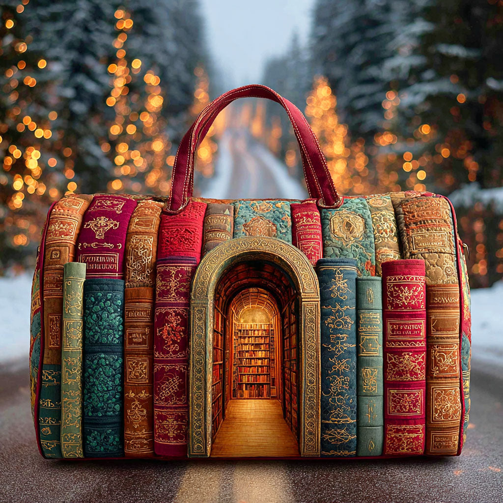 Hidden Library | Quilted Weekender Travel Bag