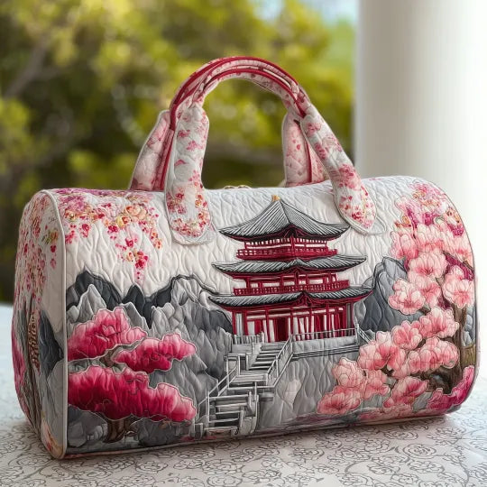 Japanese Motif | Quilted Weekender Travel Bag