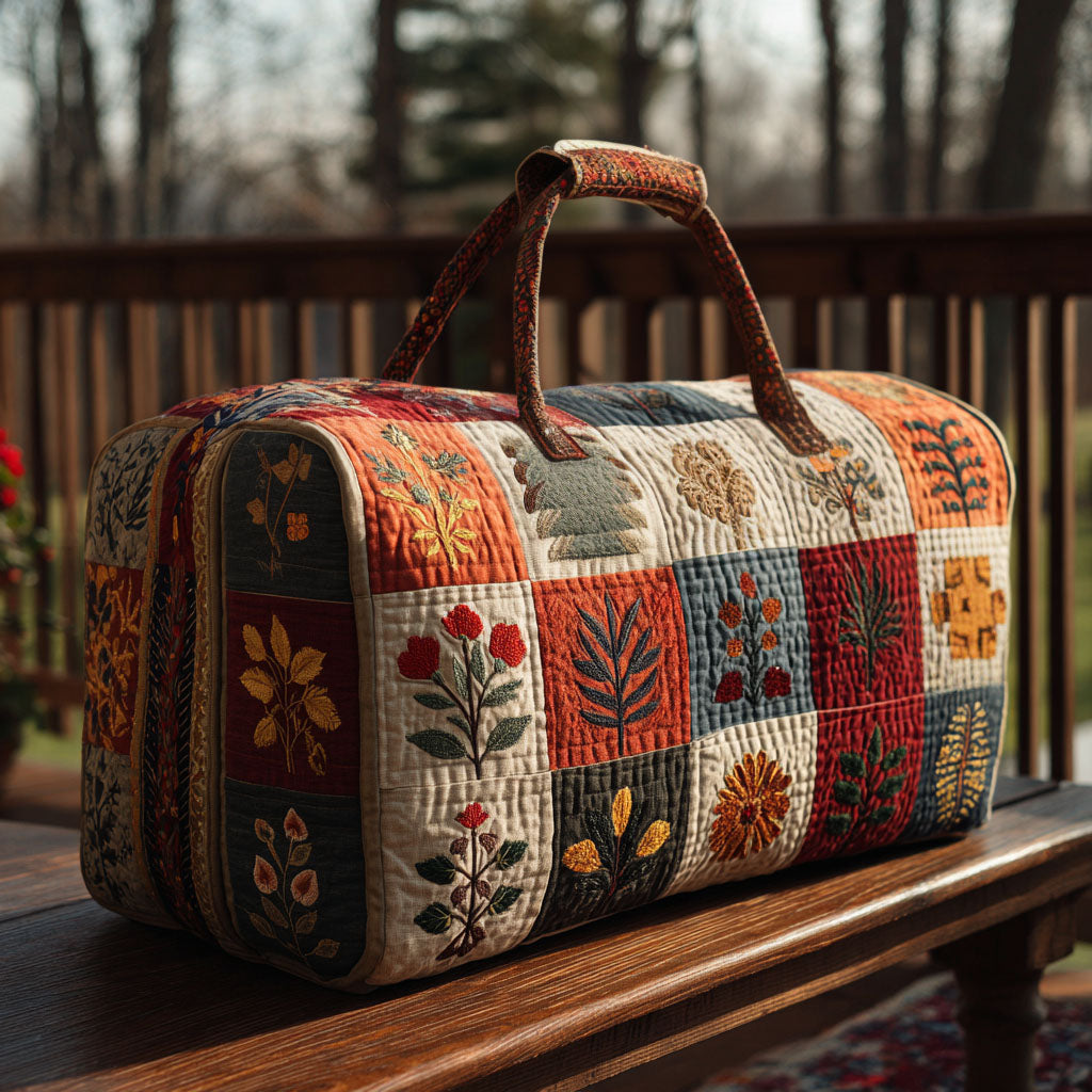 Blossom Serenade | Quilted Weekender Travel Bag
