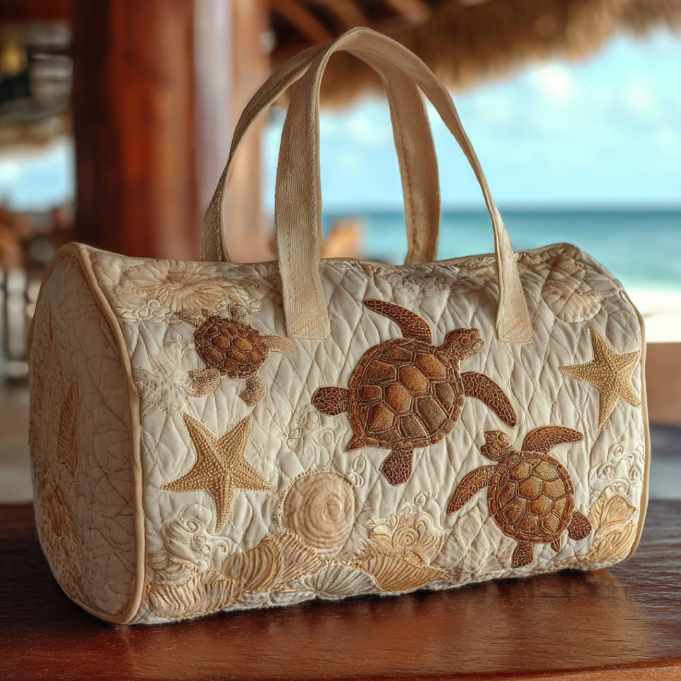 Turtle in the Waves | Quilted Weekender Travel Bag