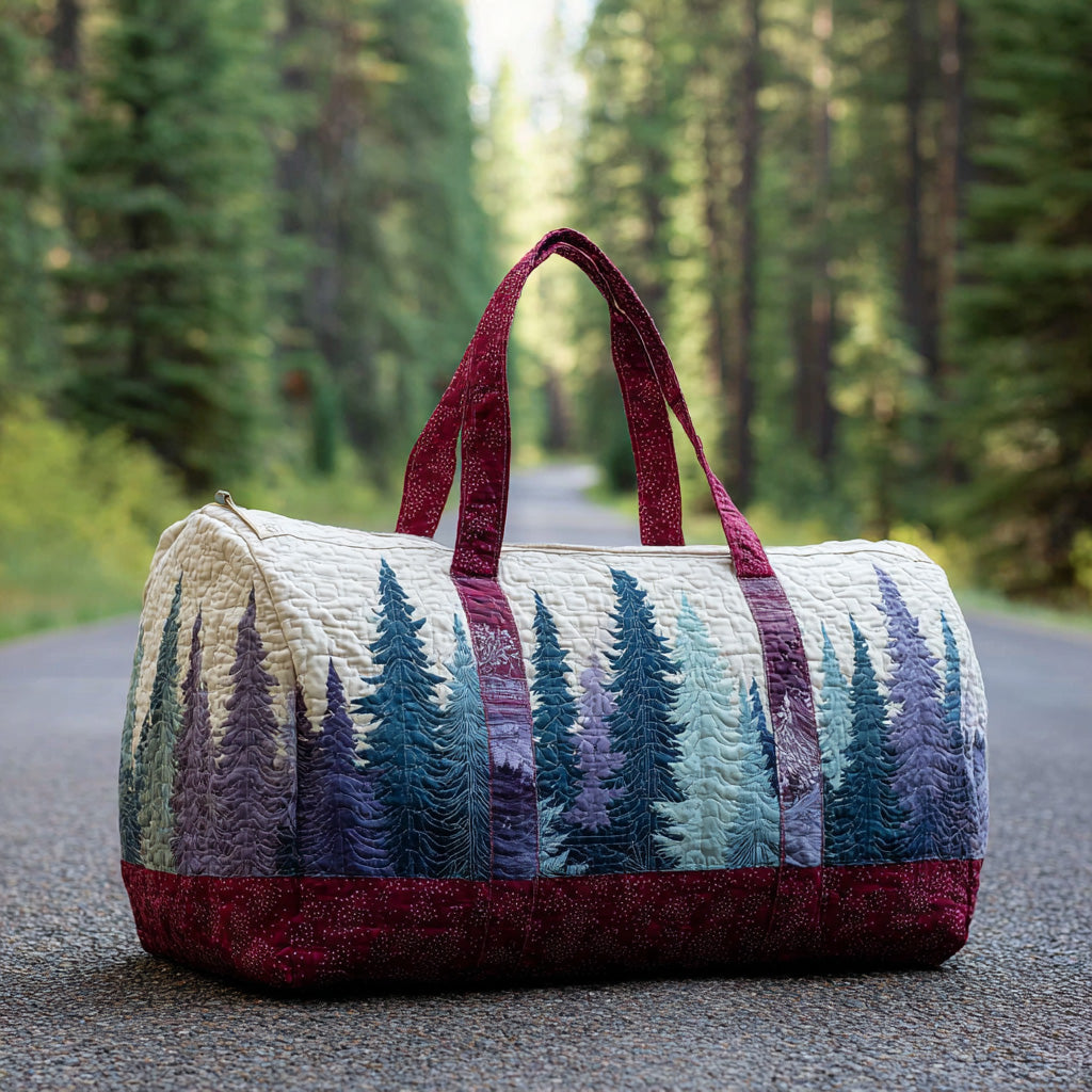 Winter Forest | Quilted Weekender Travel Bag
