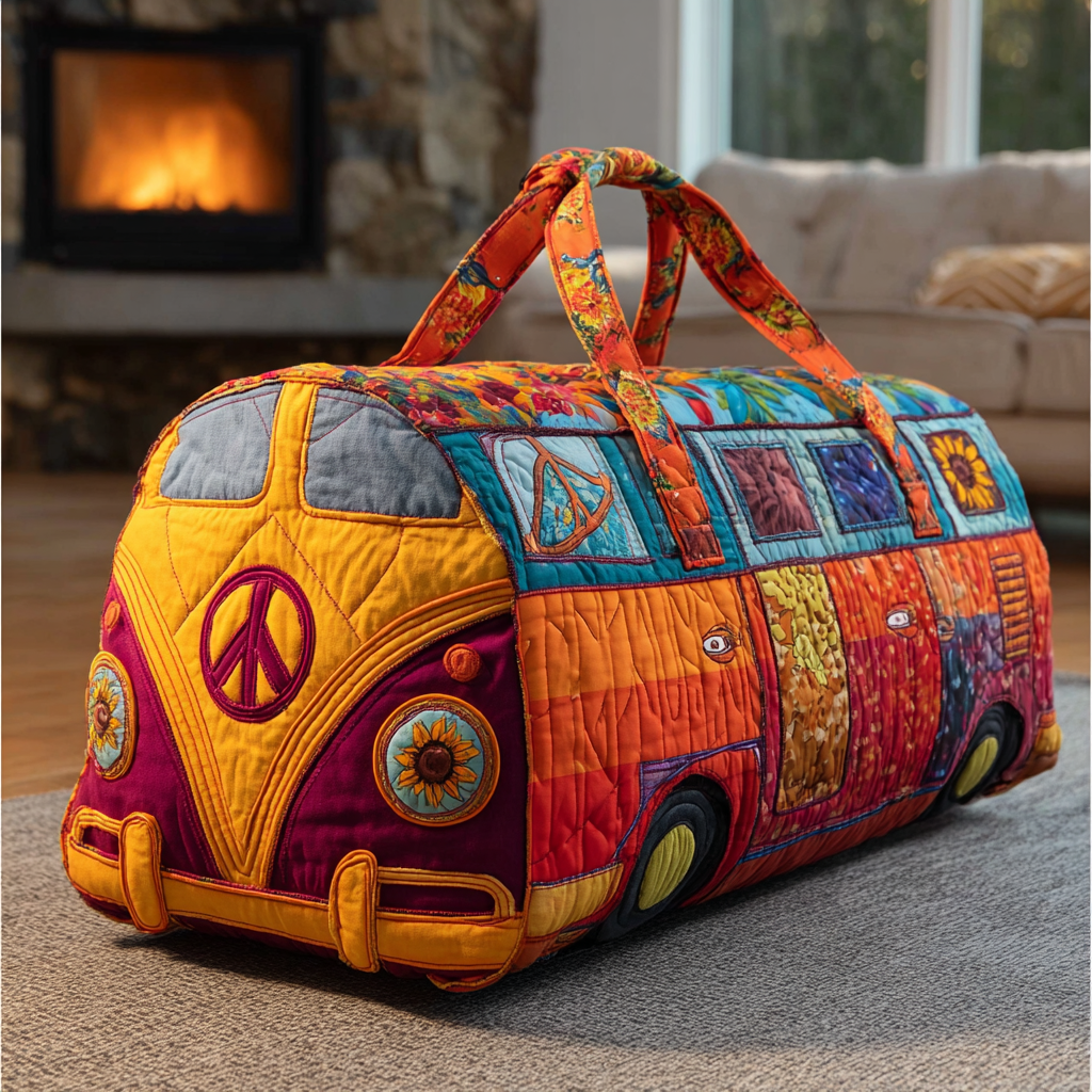 Colorful Street | Quilted Weekender Travel Bag