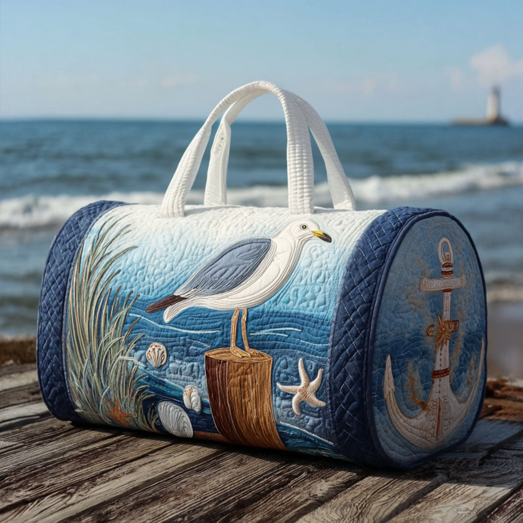 Seagull on the Coast | Quilted Weekender Travel Bag