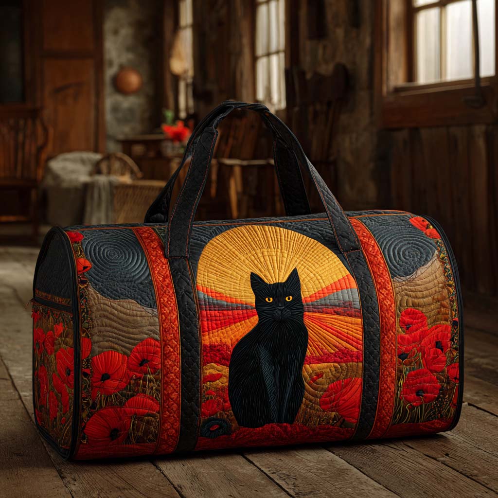 Sunset Cat | Quilted Weekender Travel Bag